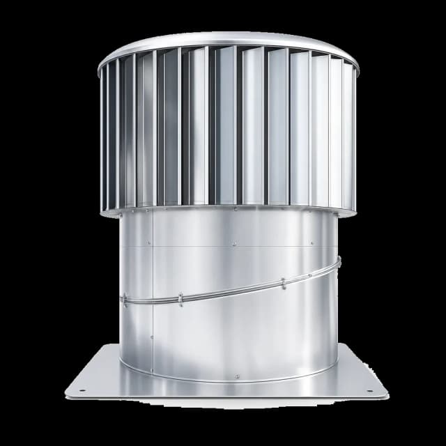 Silver Hurricane industrial wind-driven roof ventilator.